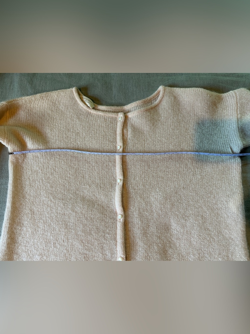 Sezane Gaspard Blush Pink Button-Front Cardigan - Picture 3 of 10